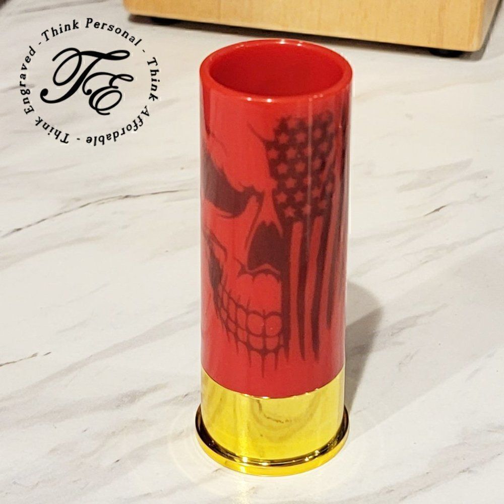 Personalized Shotgun Shell Shot Glass Photo Engraved Shot Glass